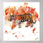 Fire Tiger Poster at Zazzle