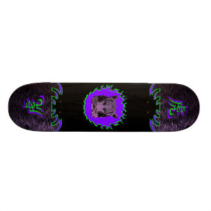 Fire Tiger Purple Skateboard Deck