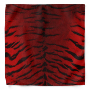 Fire Tiger Skin Print Bandana