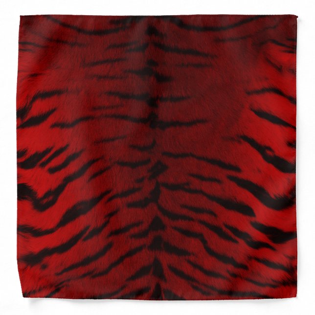 Fire Tiger Skin Print Bandana (Front)