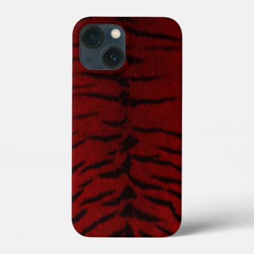 Fire Tiger Skin Print iPhone 13 Mini Case