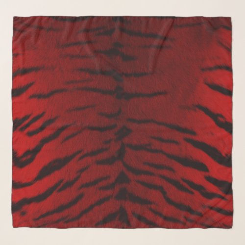 Fire Tiger Skin Print Scarf