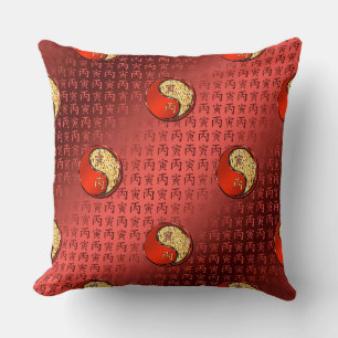 Fire Tiger Throw Pillow