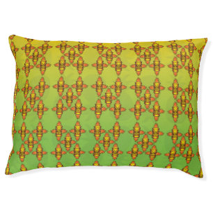 Fire Tiki Pineapple Pattern Pet Bed