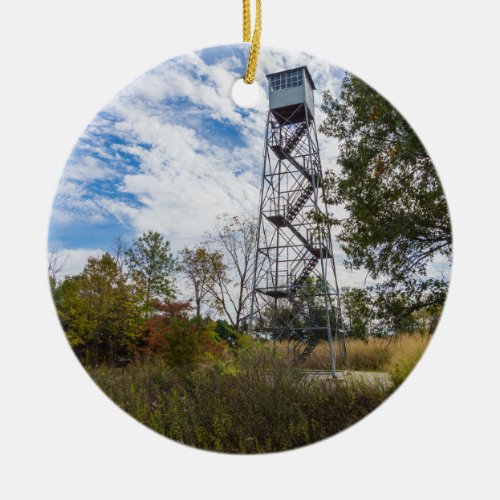 Fire Tower Runge Ceramic Ornament