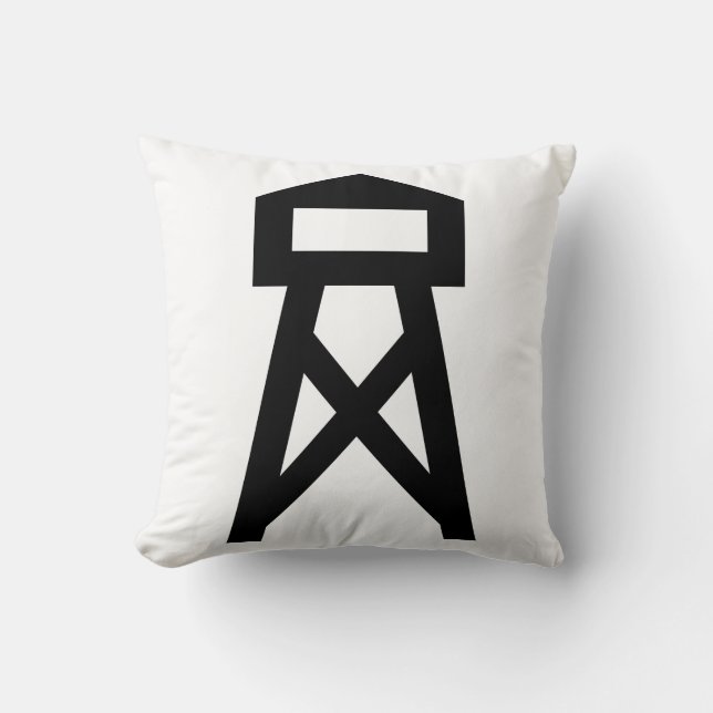 Fire Tower Throw Pillow (Front)