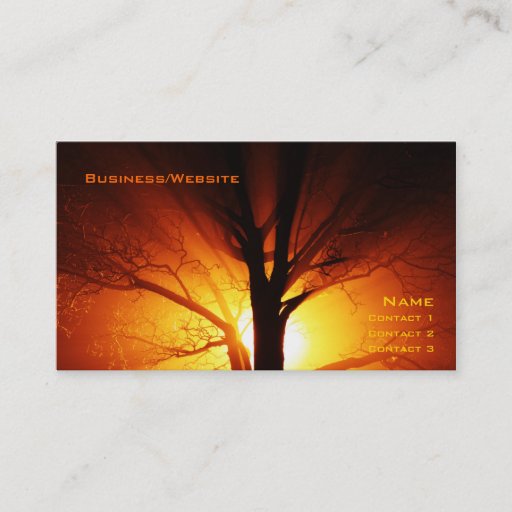 Customizable Fire Tree Business Card Templates