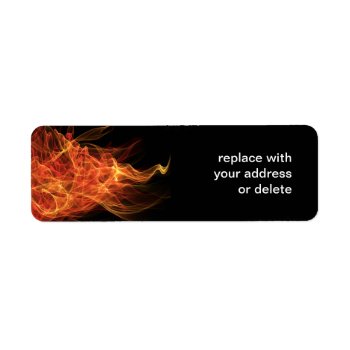 Fire Triangle Label by WavingFlames at Zazzle