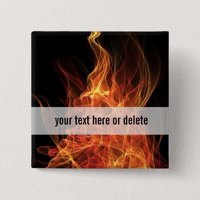 Fire Triangle Pinback Button (Front)