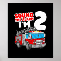 Fire Truck 2 Year Old Firefighter 2nd Birthday