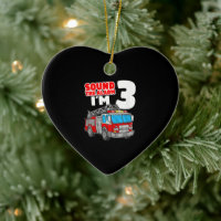 Fire Truck 3 Year Old Firefighter 3rd Birthday