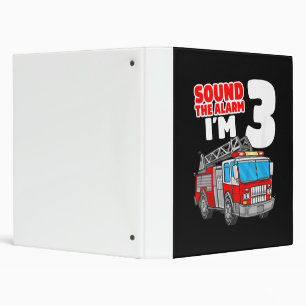 Fire Truck 3 Year Old Firefighter 3rd Birthday Ring Binder