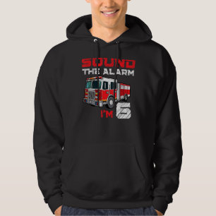 Fire Truck 6th Birthday Boy Future Firefighter 6 Y Hoodie