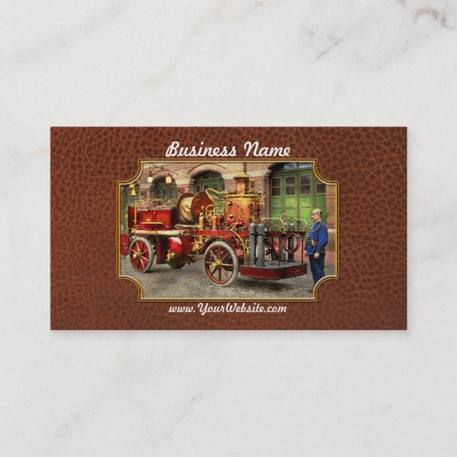 Fire Truck - An electric pump truck 1907 Business Card (Front)