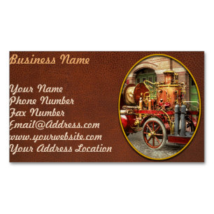 Fire Truck - An electric pump truck 1907 Business Card Magnet