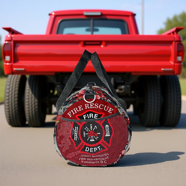 Fire Truck Axe Pattern Duffle Bag (Creator Uploaded)