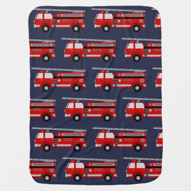 Fire Truck Baby Blanket (Front)
