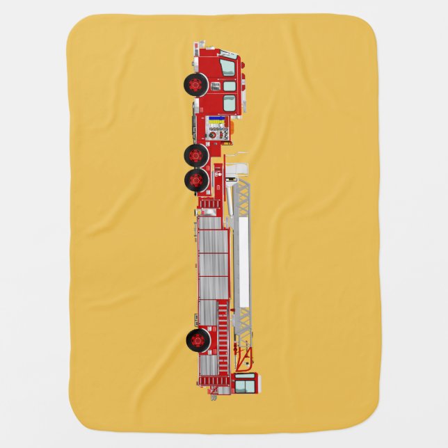Fire truck baby blanket (Front)