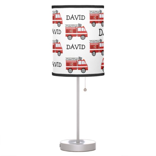 Fire truck Baby Boy Firefighter Nursery Table Lamp