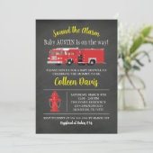 Fire Truck Baby Shower Invitation (Standing Front)