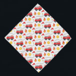 Fire Truck Bandana<br><div class="desc">This fire truck bandana is perfect for your four-legged friend.  The design features a red fire truck with a dalmatian in the driver's seat.</div>