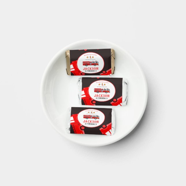 Fire truck Birthday Hershey's Miniatures (Plate)