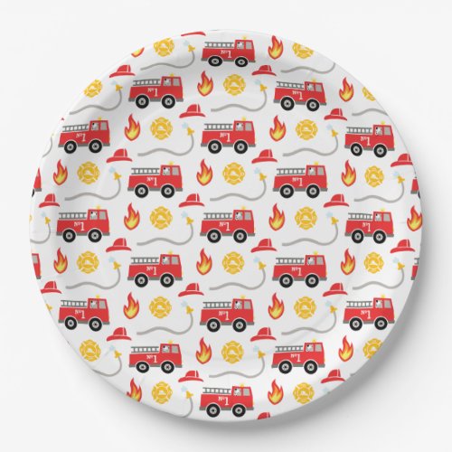 Fire Truck Birthday Paper Plates