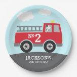 Fire Truck Birthday Paper Plates
