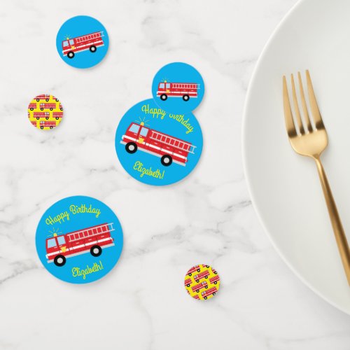 Fire Truck Birthday Party  Confetti