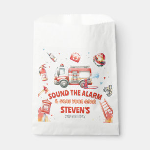 Fire Truck Birthday Party Favor Bag