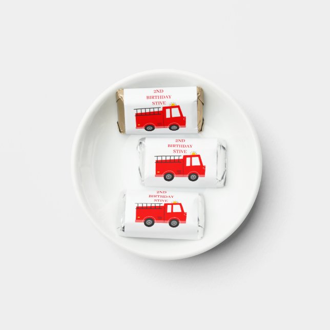 Fire Truck  Birthday Party   Hershey's Miniatures (Plate)