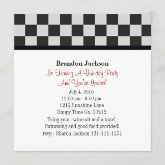 Fire Truck Birthday Party Invitations