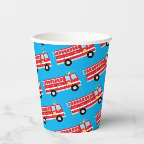 Fire Truck Birthday Party  Paper Cups