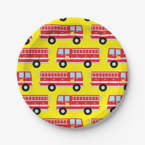 Fire Truck Birthday Party Paper Plates