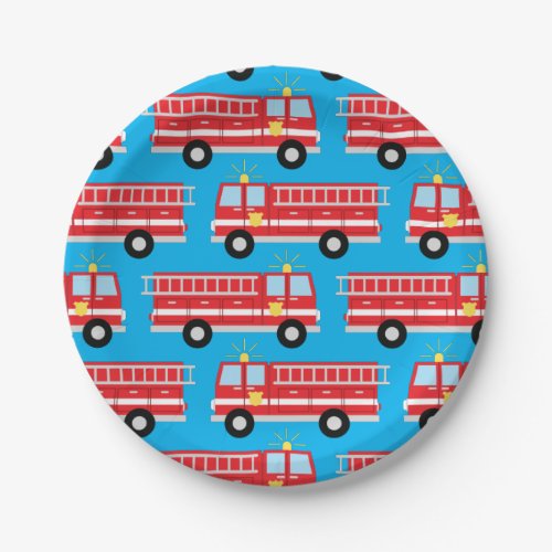 Fire Truck Birthday Party Paper Plates