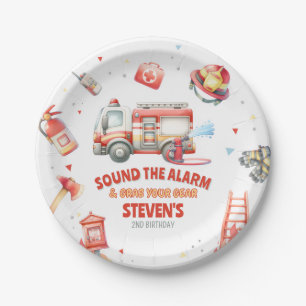 Fire Truck Birthday Party Paper Plates