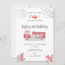 Fire truck call all units Birthday Boy