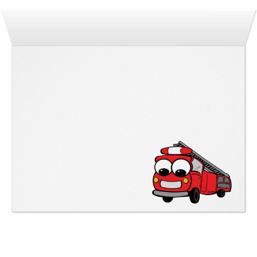 Fire Truck - Card (Inside Horizontal (Bottom))