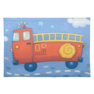 Fire Truck Cloth Placemat