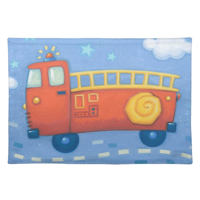 Fire Truck Cloth Placemat (Front)