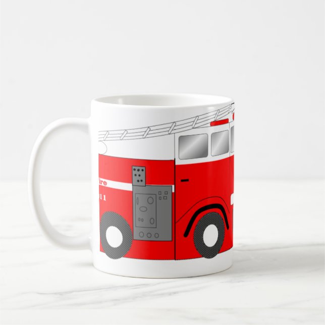 Fire truck coffee mug (Left)