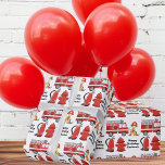 Fire Truck Custom Firefighting Kids Birthday Party Wrapping Paper<br><div class="desc">Cool custom kids fire truck birthday party wrapping paper featuring a red fire engine,  fire hydrant,  extinguisher,  and firefighter with a hose. A fun personalized gift wrap for little boys who love firefighting.</div>