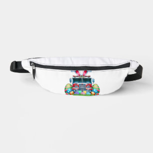 Fire Truck Easter Bunny Ears Firefighter Easter Eg Fanny Pack