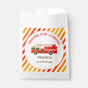 Fire Truck Fire Engine Birthday Party Favor Bag