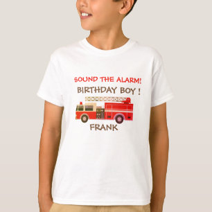 Fire Truck Fire Engine Birthday T-Shirt