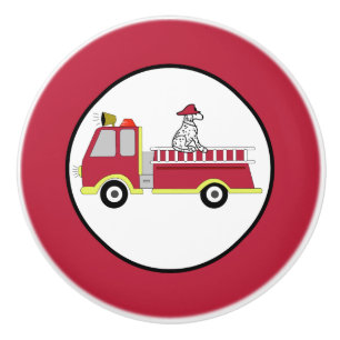 Fire Truck Fire Engine Firefighter Boys Nursery Ceramic Knob