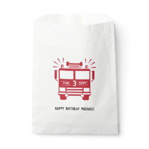 Fire Truck | Fire Engine Party Favor Bag