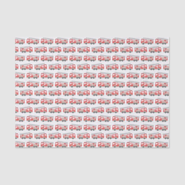Fire Truck Firefighter Tissue Paper (Front)