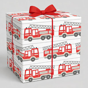 Fire Truck Firefighter Wrapping Paper