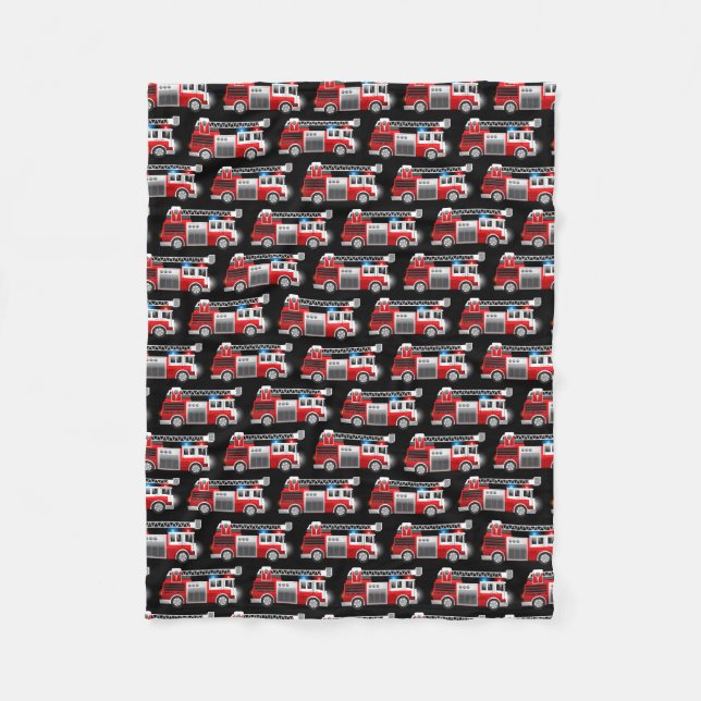 Fire truck fleece blanket (Front)